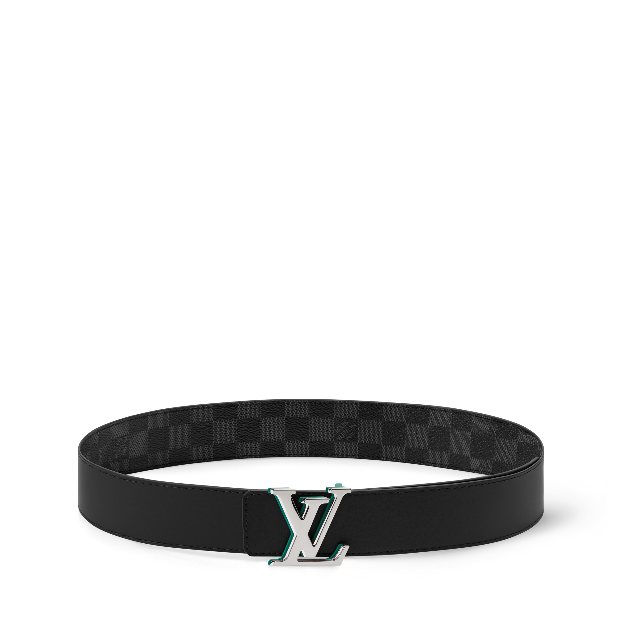 LV Optic Damier Graphite 40mm Reversible Belt - Men - Accessories